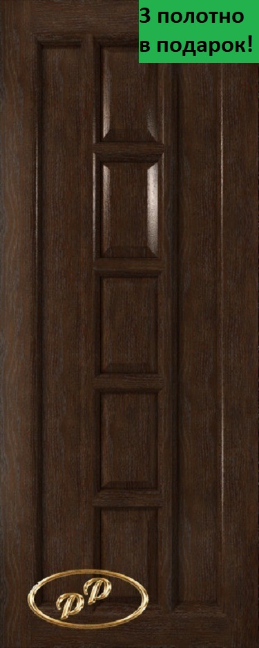 Румакс межкомнатная дверь ДП Вега, шпон НАТУРАЛЬНЫЙ ДУБ, тон Каштан.