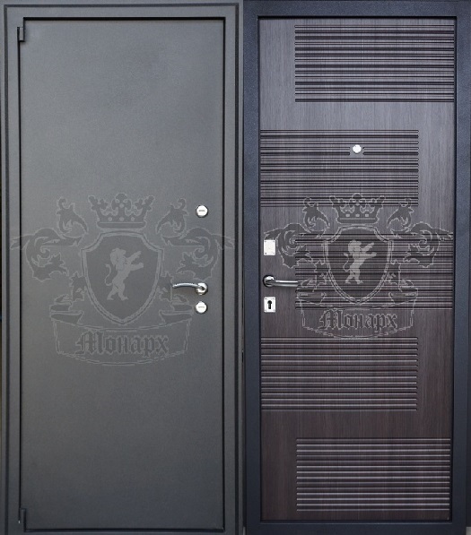 Входная, стальная Дверь, Монарх 5 Параллель, черный бархат/темный терморазрыв.
