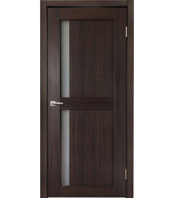 Дера, межкомнатная дверь  эко-шпон Мастер 681 . венге со стеклом.