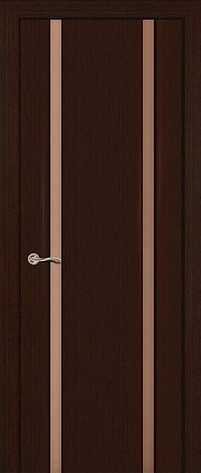 Россич межкомнатная дверь  Вега с двумя вставками триплекс.